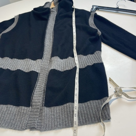 Raffi black open cashmere hooded cardigan - Picture 9 of 9